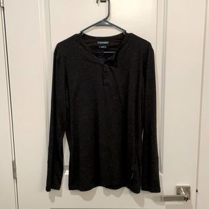 Taylrd Long Sleeve Henley Slim Fit size medium BLACK